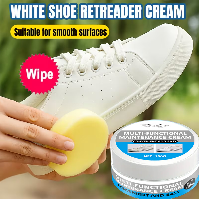 Leather Shoe Polish - Ayakkabı Beyazlatıcı Cila Kremi Süngerli: Spor